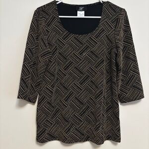 Vintage y2k Libra brand metallic gold beaded top